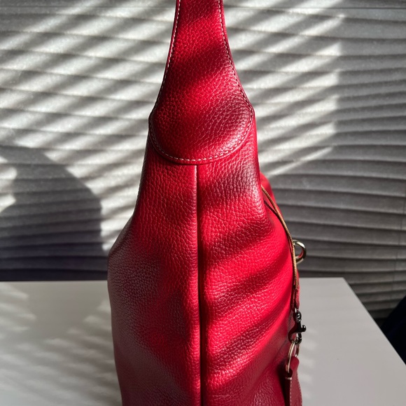 Dooney & Bourke Pebble Grain Logo Lock Women's Shoulder Bag Without Pouch-Red - Picture 7 of 12